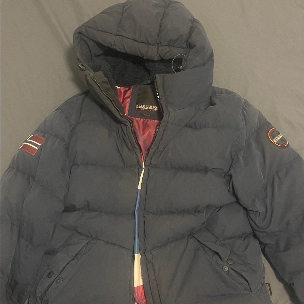 Napapijri Dark Blue Puffer Jacket